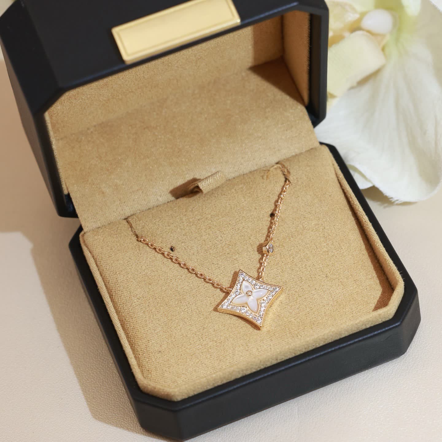 Louis Vuitton Monogram Flower Diamond Necklace
